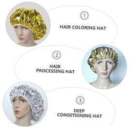 TOVINANNA Sets Hair Treatment Foil Cap Thermal Hair Cap for Women Deep Conditioning Coloring Perms One Size Fits Pcs