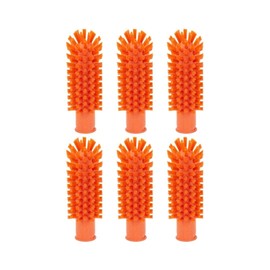 SPARTA SPARTA Multi-Purpose Valve Brush Pipe Brush, Round Brush with Polyester Bristles, Color Coded for Commercial Cleaning, Kitchen, Restaurant, Bathroom, Plastic, 5.7 X 2 X 5.7 Inches, Orange, (Pack of 6)