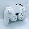 GamceCube Controller, NGC Transparent White on White Gamepad For Gamecube,