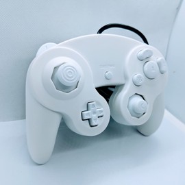 GamceCube Controller, NGC Transparent White on White Gamepad For Gamecube, Wii, Wii U & Switch…
