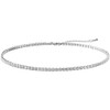 MIQIQAO Rhinestone Choker Necklace Silver CZ Diamond Choker Short Necklace