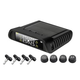 Hsthe Sea Car Tire Pressure Monitoring System, Universal Wireless, Car Waterproof External Sensors Real-time Monitor Temperature for Rv Trailer