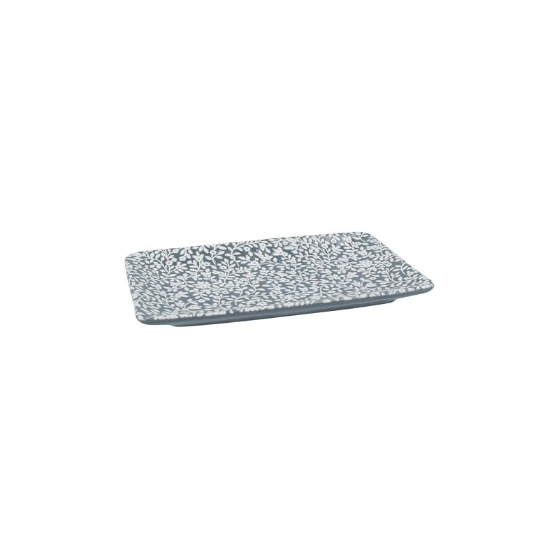Gisela Graham Floral Vines Trinket Dish, large, Grey