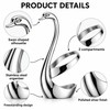 Elegant Swan Spoon and Fork Holder, Decorative Metal Cutlery Organizer