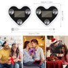 2Pcs Car LED Ambient Light, Solar Powered Heart Shape Lights,
