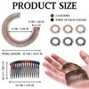 LUFFLOK 8 Pieces Hair Comb for Cliping, Full Circular Stretch,