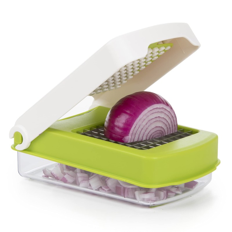 PrepWorks Compact Veggie Chopper – Space-Saving Manual Vegetable Cutter, Easy-to-Use,