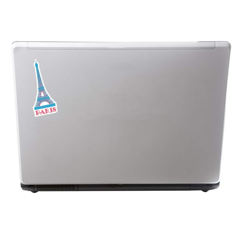 2 x 10cm Paris Eiffel Tower Vinyl Stickers Laptop Travel