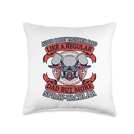 Service Car Spray Paint Kit Can Detailing Gifts Auto Body Like A Regular Dad Vehicle Car Painter Throw Pillow, 16x16, Multicolor