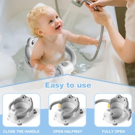 Baby Bath Seat for Babies 6 Months & up Non-Slip Toddler Bath Seats for Sitting Up Infant Bathtub Chair with Suction Cups and Soft Cushion for Baby Shower Tub Seat