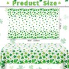 4 Pcs St Patricks Day Tablecloth Green with Assorted Shamrock