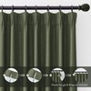MYSKY HOME Olive Green Linen Pinch Pleated 100% Blackout Curtains