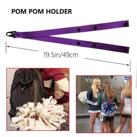 TEYOUYI Pom Pom Holder for Cheerleaders Backpack Straps for Pom Poms-The Perfect Accessory for Cheerleaders No pom poms Included 1pcs Purple