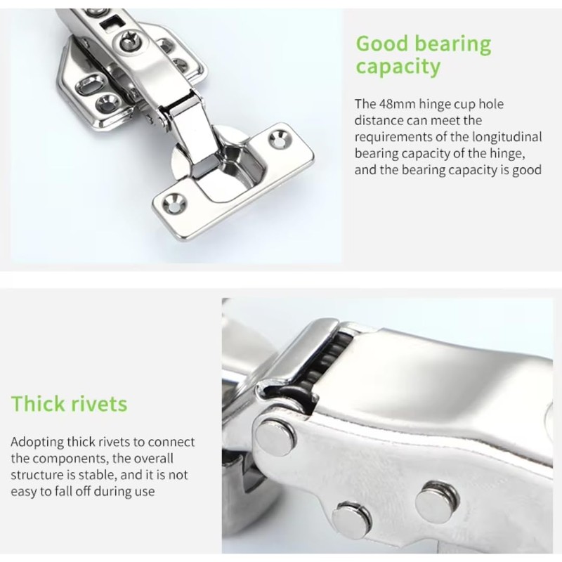 Domira 4-inch Cabinet Hinges - Soft Close Kitchen Cupboard Door