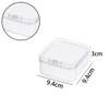Leliafleury 9.4x9.4x3cm Transparent Plastic Organizer, 5Pcs Empty Mini Square Storage