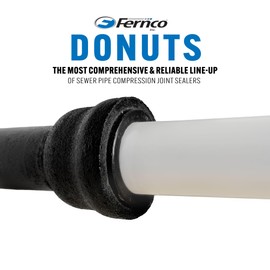 Fernco P44U-405 4-in. Service Weight Cast Iron Hub to 4-in. Sch. 40 PVC Compression Donut, 2-Pack