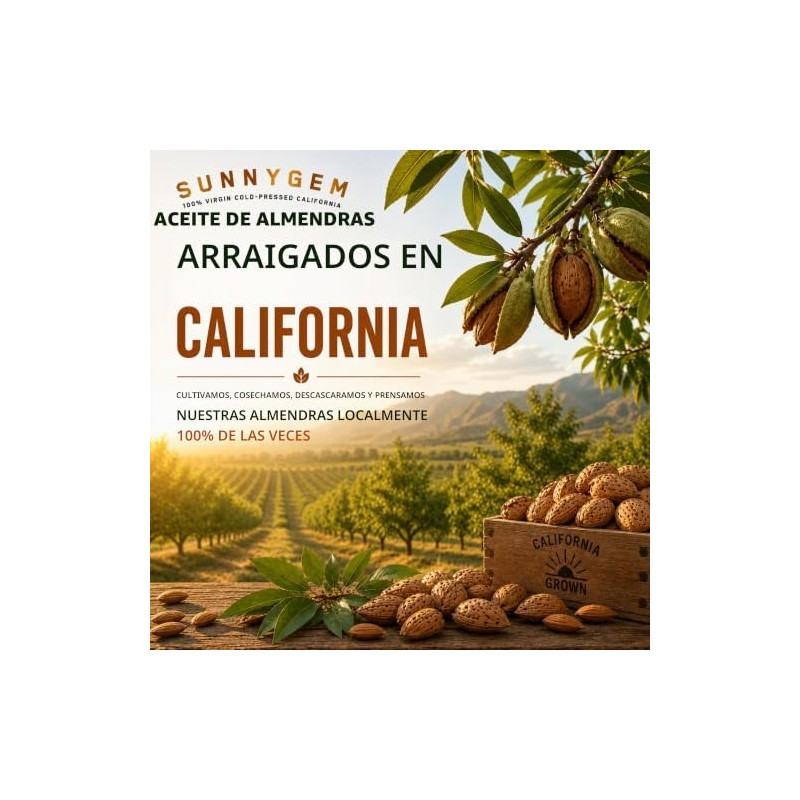 Sunnygem LLC Sunnygem California 100 Virgen Aceite De Almendras De
