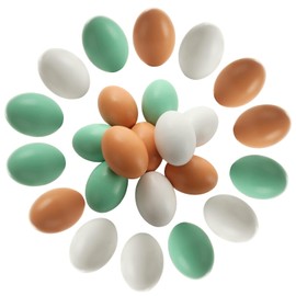 MIVIDE 30 Pack Wooden Fake Eggs, 2.36 inch Wooden Eggs, Fake Easter Egg for Painting, Decorating, Crafting and DIY