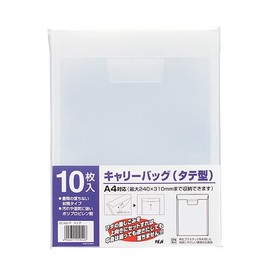 (Bulk Purchase) TAE Carry Bag, A4 Vertical, Clear, Pack of 10, CC-342-17 [x3]