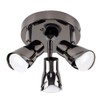 MiniSun Modern Black Chrome 3 Way Sleek Round Adjustable Ceiling