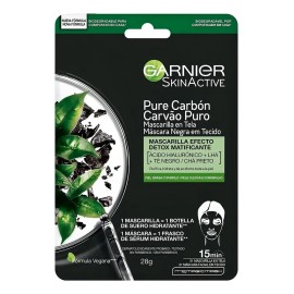 Garnier Mascarilla Facial Carbón Con Ácido Hialurónico Tipo de piel Grasa