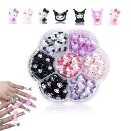 70 Pcs 3D Colorful Nail Art Decoration,Resin Cute Nail Rhinestone Glitter Nail Charms Nail Multi-Shape Charms Flower Gems Pendant Pearls Art Accessories
