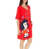 Mafalda 835Io-Gd/05507 Camisón Oversize, Rojo, Grande, Mujer