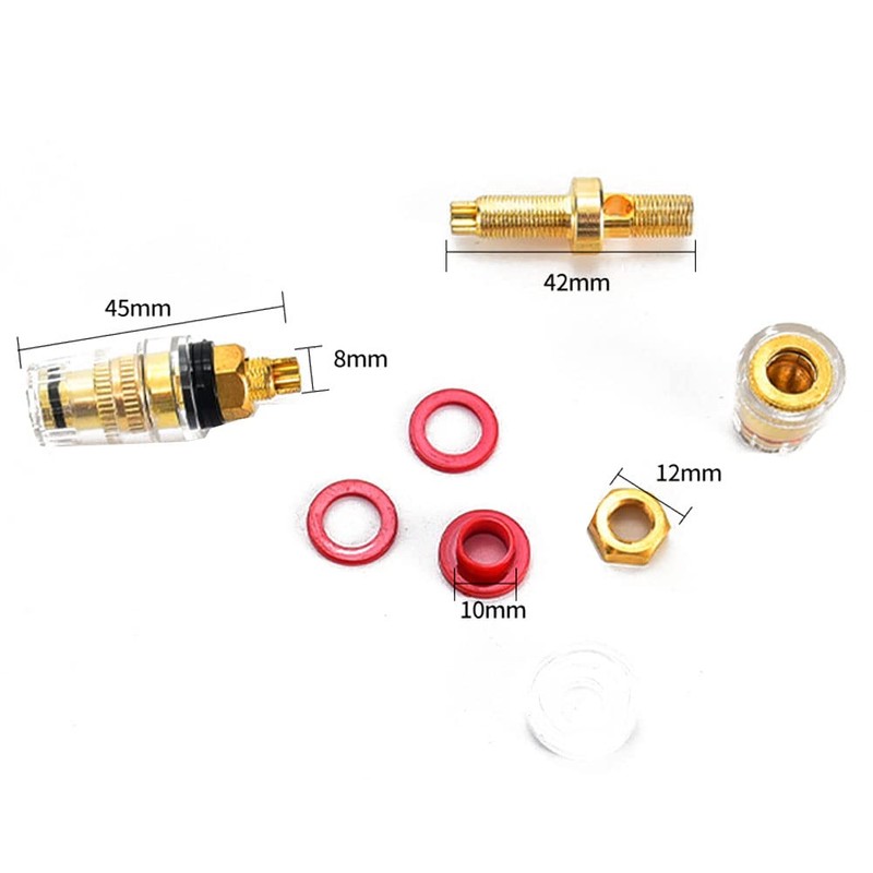 CCeCCe 2 Pack Binding Posts 5-Way Speaker Terminals Heavy Duty