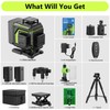 16 Line Laser Level 360 Self Leveling, 4x360°Professional 4D Green