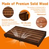 Indoor Wooden Step Stool 3.5'' Height, Outdoor Steps with Non