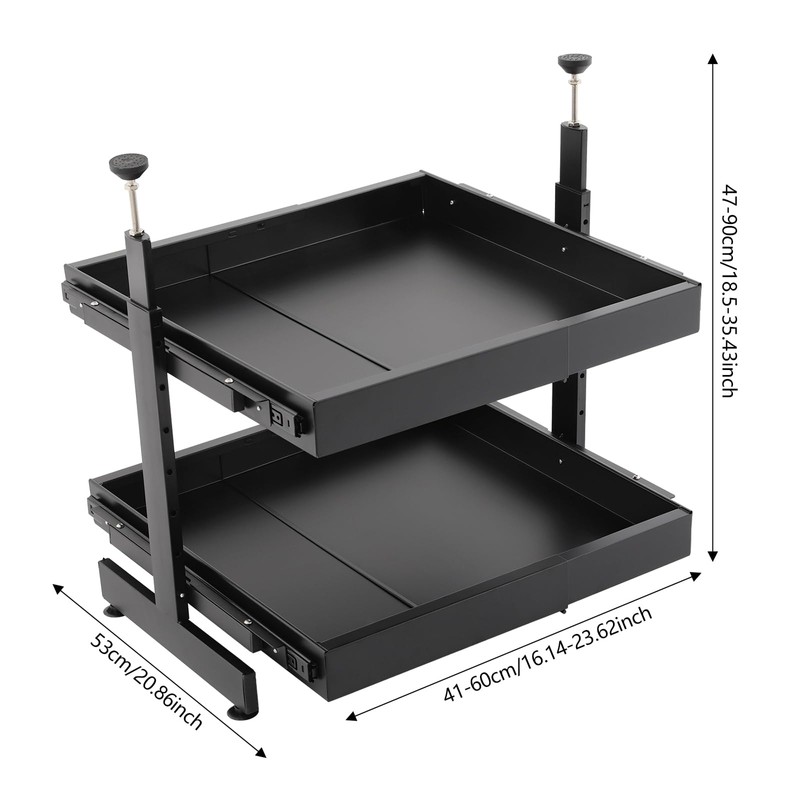 2-Tier Pull Out Cabinet Organizer, Pull out Drawers for Cabinets,