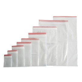 100 x Zip Press Seal Poly Bags, Resealable (40 Sizes to Choose From), 20x40