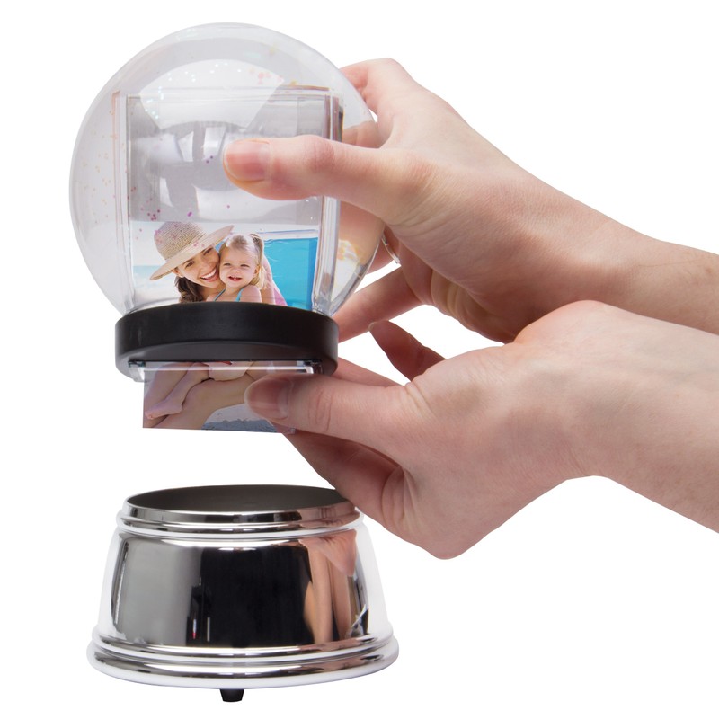 Neil Enterprises Inc. Photo Snow Globe with Silver Base
