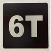 Apartment number 6S sign - UNIT NUMBER 6S SIGN/SUITE 6S
