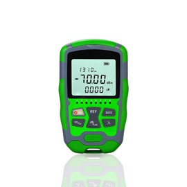 Optical Power Meter, Portable Fiber Optic Cable Tester,850,980,1270,1300,1310,1490,1550,1577,1625,1650nm, RJ45 Network Testing, 70 10dbm with Battery and USB Charging Cable 15MW