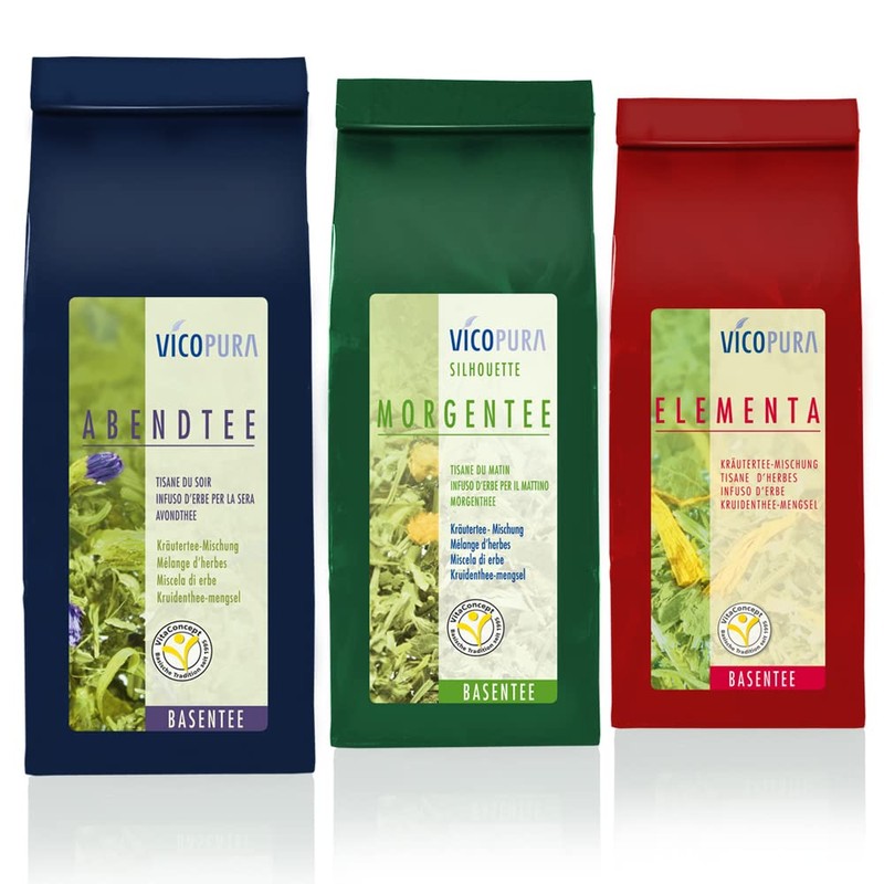 VICOPURA Morning tea, basic tea, basic herbal tea blend, supports