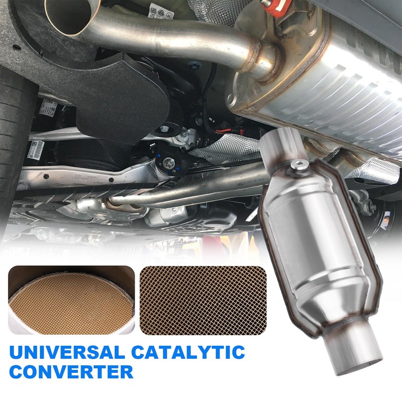 Yeoflagtrade 3.0" Universal Catalytic Converter, 3.0 Inch Inlet/Outle Cat Converter