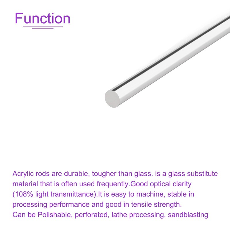 DMiotech 4 Pack 5/32" x 10" Round Rod Solid PMMA