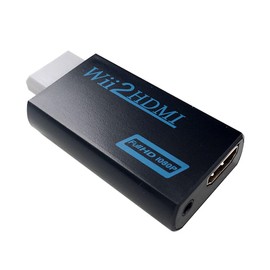 BRIGHTBOX Wii HDMI Adapter 1080p 720p Connector Output Video & 3.5mm Audio - Supports All Wii Display Modes (Black)