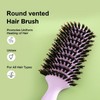 Professional Wood Anti Static Round Hair Brush with Curved Wooden