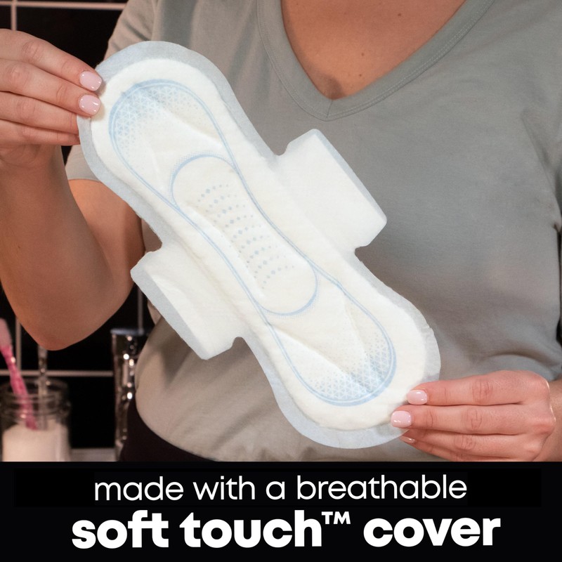 U by Kotex Maxi Pads with Wings, Clean & Secure,