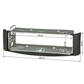 tomzz Audio 2451-020 Radio Faceplate Compatible with Smart Fortwo (450) 1998-2007 Dark Grey with Metal Slot