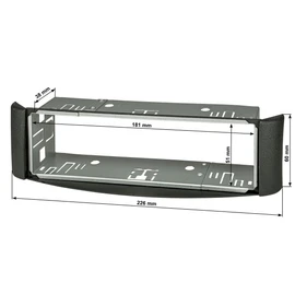tomzz Audio 2451-020 Radio Faceplate Compatible with Smart Fortwo (450) 1998-2007 Dark Grey with Metal Slot