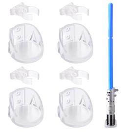LEKUSHA Clear Lightsaber Wall Mount Display Stand Light Saber Holder Compatible for Any Lightsaber, Pack of 4