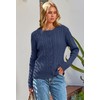 MEROKEETY Women's Cable Knit Open Front Cardigan Sweaters Fall Long