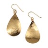 Small Hammered Bronze Teardrop Earrings