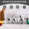 Astero Retractable Stainless Steel Pot Lid Organizer, Adjustable Lid Holder