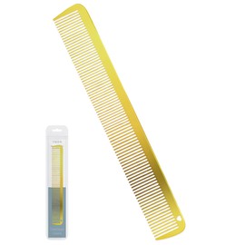 THEN Gold Series Stainless Steel Cutting Comb, Beautiful Hair Comb, Matte Silver, Comb, Stainless Steel, No Static Electricity, Will Not Break, Rust Resistant, Women's, Everyday Use, Hair Care, Hair