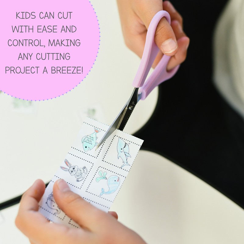 ECR4Kids ELR-13215 Cutting Edge TwinGrip Kid's Scissor Classpack for School
