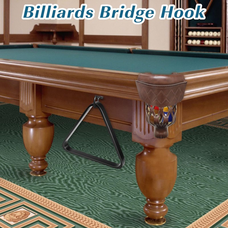 MoyanSuper 2pcs Billiards Bridge Hook with 4 Mounting Screws, Pool